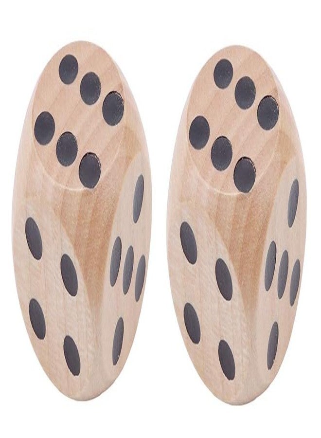 MOREL Pack of 2 Wooden Big DICE 3 CM with Black Color DOTS - for Playing Snake and Ladder Ludo, JHENGA, Pub Party, Picnic, Business Game, Board Game Accessories. - Image 1